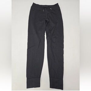 LULULEMON Engineered Warmth Waffle Knit Joggers Zip Pockets Black Size 4